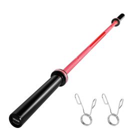 VEVOR 6FT Barbell Bar, Fits 2-Inch Weight Plates, Barbell Bar with Knurled Grip for Strength Training, Weightlifting, Squat, Deadlift, Bench Pres
