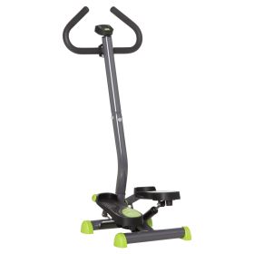Twist Stepper Exercise Machine with Adjustable Resistance, LCD Screen - Grey & Green