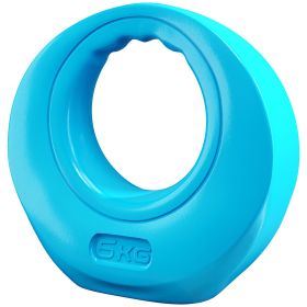 13lbs Kettlebell, Soft Kettle Bell with Wide Handle for Home Gym Weight Lifting and Strength Training, Light Blue