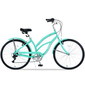 7 Speed Bicycles, Multiple Colors 26"Inch Beach Cruiser Bike (Color: as Pic)